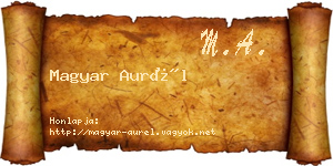 Magyar Aurél névjegykártya