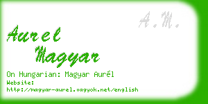 aurel magyar business card