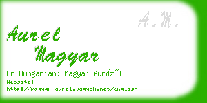aurel magyar business card
